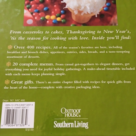 Christmas Cookbook Southern Living Holiday Recipes Country Cabin Farmhouse - Picture 5 of 11